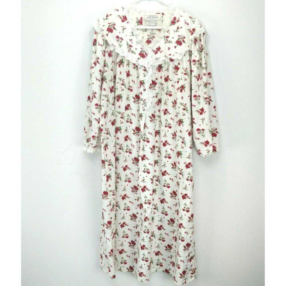 Authentic Country Cottons Victorias Secret Cottagecore Long Nightgown  Size-M /L